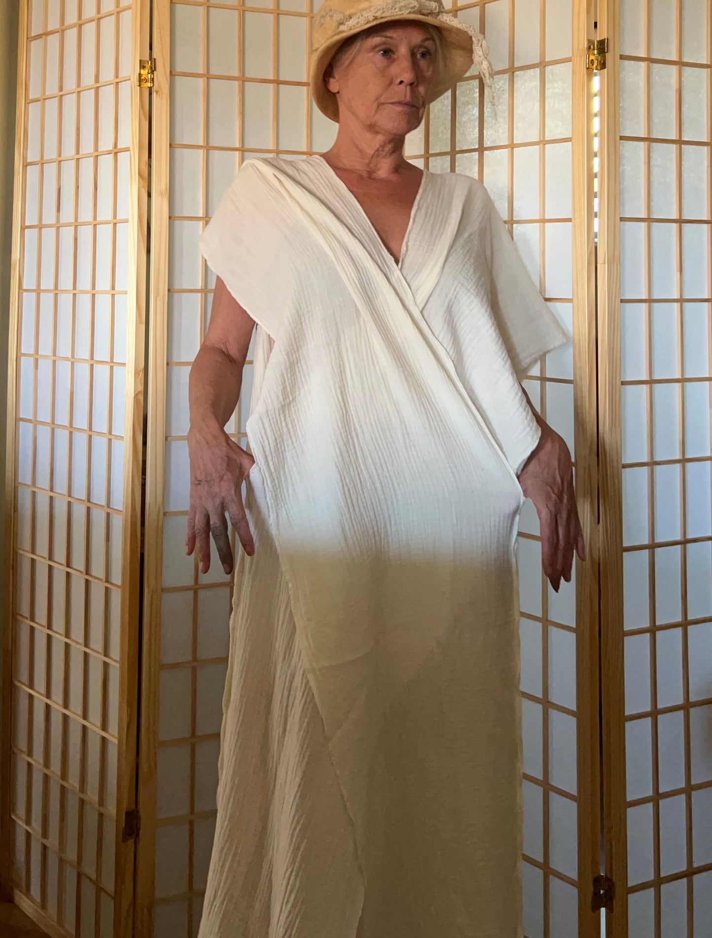 Egyptian cotton gauze Criss cross dress – Created on Maui